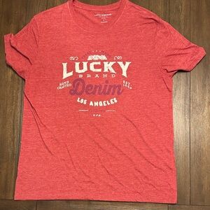 Lucky Brand Red Denim Graphic T-Shirt
